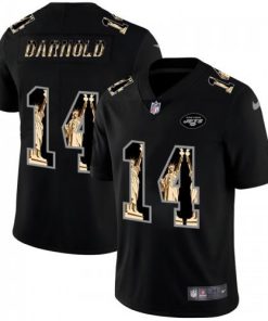 New York New York Jets #14 Sam Darnold Carbon Black Vapor Statue Of Liberty Limited NFL Jersey