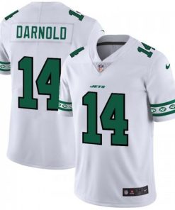 New York New York Jets #14 Sam Darnold Nike White Team Logo Vapor Limited NFL Jersey