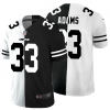 New York New York Jets #33 Jamal Adams Black V White Peace Split Nike Vapor Untouchable Limited NFL Jersey