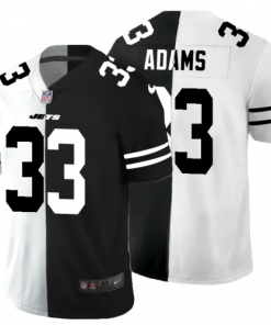 New York New York Jets #33 Jamal Adams Black V White Peace Split Nike Vapor Untouchable Limited NFL Jersey