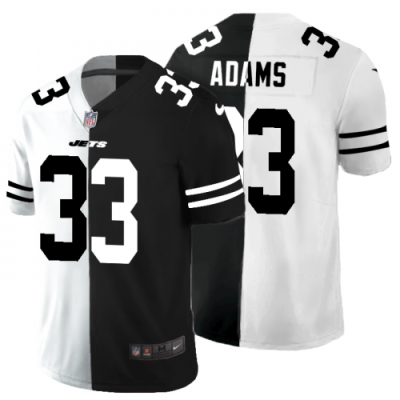 New York New York Jets #33 Jamal Adams Black V White Peace Split Nike Vapor Untouchable Limited NFL Jersey