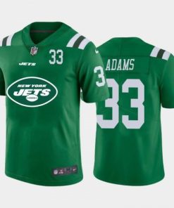 New York New York Jets #33 Jamal Adams Green Nike Big Team Logo Player Vapor Limited NFL Jersey