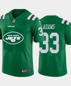 New York New York Jets #33 Jamal Adams Green Nike Big Team Logo Vapor Limited NFL Jersey