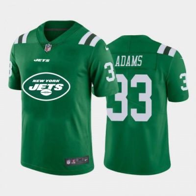 New York New York Jets #33 Jamal Adams Green Nike Big Team Logo Vapor Limited NFL Jersey