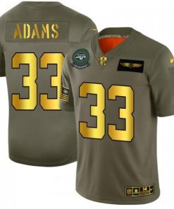 New York New York Jets #33 Jamal Adams NFL Nike Olive Gold 2019 Salute to Service Limited Jersey