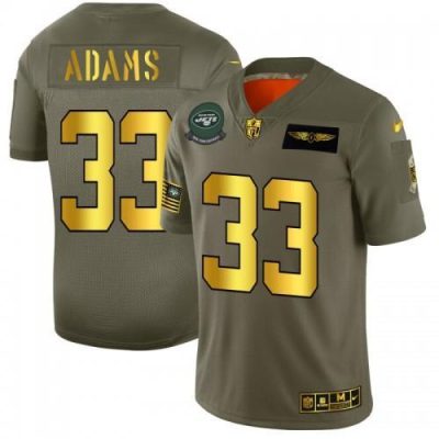 New York New York Jets #33 Jamal Adams NFL Nike Olive Gold 2019 Salute to Service Limited Jersey