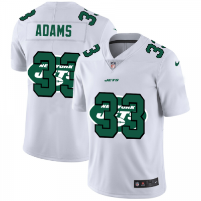 New York New York Jets #33 Jamal Adams White Nike Team Logo Dual Overlap Limited NFL Jersey