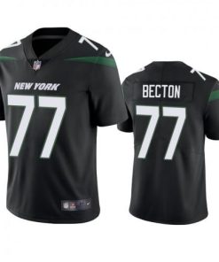 New York New York Jets #77 Mekhi Becton Nike Black 2020 NFL Draft Vapor Limited Jersey