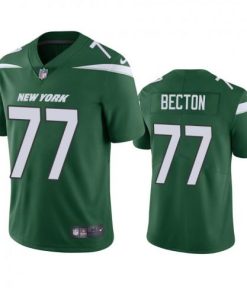 New York New York Jets #77 Mekhi Becton Nike Green 2020 NFL Draft Vapor Limited Jersey