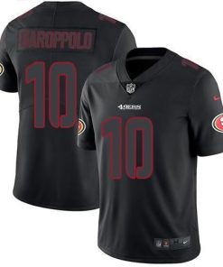 Nike 49ers #10 Jimmy Garoppolo Black Stitched NFL Limited Rush Impact Jersey
