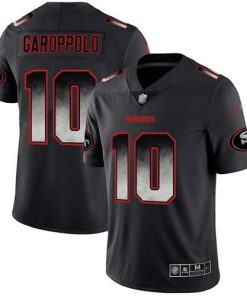 Nike 49ers #10 Jimmy Garoppolo Black Stitched NFL Vapor Untouchable Limited Smoke Fashion Jersey