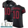 Nike 49ers #10 Jimmy Garoppolo Black Super Bowl LIV 2020 Alternate Stitched NFL Vapor Untouchable Elite Jersey