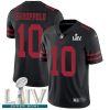 Nike 49ers #10 Jimmy Garoppolo Black Super Bowl LIV 2020 Alternate Stitched NFL Vapor Untouchable Limited Jersey