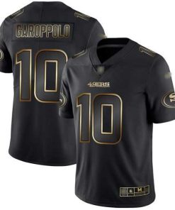 Nike 49ers #10 Jimmy Garoppolo Black/Gold Stitched NFL Vapor Untouchable Limited Jersey