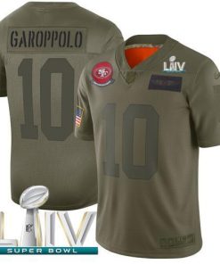 Nike 49ers #10 Jimmy Garoppolo Camo Super Bowl LIV 2020 Stitched NFL Limited 2019 Salute To Service Jersey