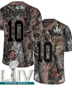 Nike 49ers #10 Jimmy Garoppolo Camo Super Bowl LIV 2020 Stitched NFL Limited Rush Realtree Jersey