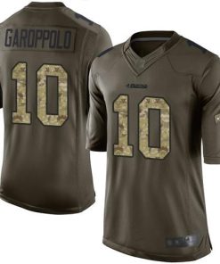 Nike 49ers #10 Jimmy Garoppolo Green Stitched NFL Limited 2015 Salute To Service Jersey