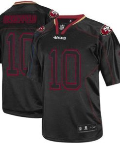 Nike 49ers #10 Jimmy Garoppolo Lights Out Black Stitched NFL Elite Jersey