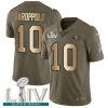Nike 49ers #10 Jimmy Garoppolo Olive/Gold Super Bowl LIV 2020 Stitched NFL Limited 2017 Salute To Service Jersey