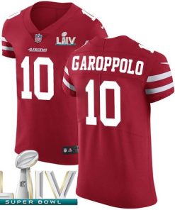 Nike 49ers #10 Jimmy Garoppolo Red Super Bowl LIV 2020 Team Color Stitched NFL Vapor Untouchable Elite Jersey