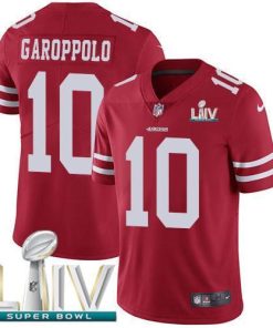 Nike 49ers #10 Jimmy Garoppolo Red Super Bowl LIV 2020 Team Color Stitched NFL Vapor Untouchable Limited Jersey