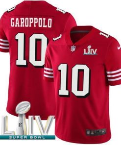Nike 49ers #10 Jimmy Garoppolo Red Super Bowl LIV 2020 Team Color Stitched NFL Vapor Untouchable Limited II Jersey