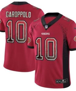 Nike 49ers #10 Jimmy Garoppolo Red Team Color Stitched NFL Limited Rush Drift Fashion Jersey