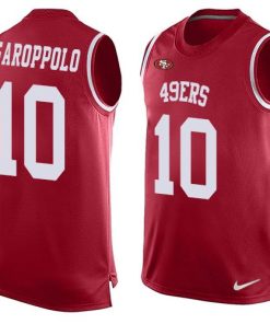 Nike 49ers #10 Jimmy Garoppolo Red Team Color Stitched NFL Limited Tank Top Jersey