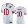 Nike 49ers #10 Jimmy Garoppolo White 75th Anniversary Stitched NFL Vapor Untouchable Limited Jersey