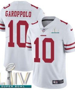 Nike 49ers #10 Jimmy Garoppolo White Super Bowl LIV 2020 Stitched NFL Vapor Untouchable Limited Jersey
