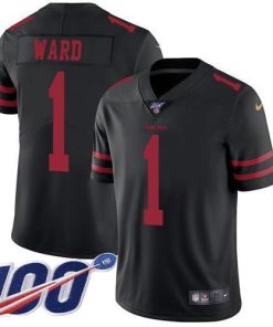 Nike 49ers #1 Jimmie Ward Black Alternate Stitched NFL 100th Season Vapor Limited Jersey