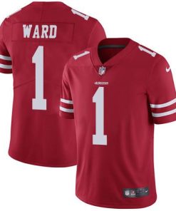 Nike 49ers #1 Jimmie Ward Red Team Color Stitched NFL Vapor Untouchable Limited Jersey