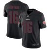 Nike 49ers #16 Joe Montana Black Stitched NFL Limited Rush Impact Jersey