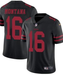 Nike 49ers #16 Joe Montana Black Alternate Stitched NFL Vapor Untouchable Limited Jersey