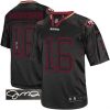 Nike 49ers #16 Joe Montana Lights Out Black Stitched NFL Elite Autographed Jersey