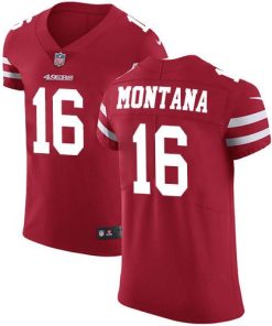 Nike 49ers #16 Joe Montana Red Team Color Stitched NFL Vapor Untouchable Elite Jersey