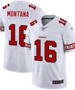 Nike 49ers #16 Joe Montana White Stitched NFL Limited Team Logo Fashion Jersey