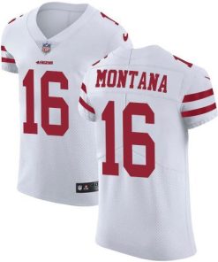 Nike 49ers #16 Joe Montana White Stitched NFL Vapor Untouchable Elite Jersey