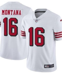 Nike 49ers #16 Joe Montana White Rush Stitched NFL Vapor Untouchable Limited Jersey