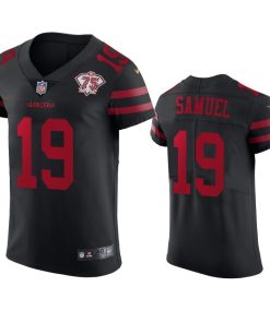 Nike 49ers #19 Deebo Samuel Black Alternate 75th Anniversary Stitched NFL Vapor Untouchable Elite Jersey