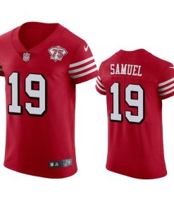 Nike 49ers #19 Deebo Samuel Red Rush 75th Anniversary Stitched NFL Vapor Untouchable Elite Jersey