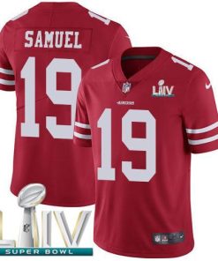 Nike 49ers #19 Deebo Samuel Red Super Bowl LIV 2020 Team Color Stitched NFL Vapor Untouchable Limited Jersey