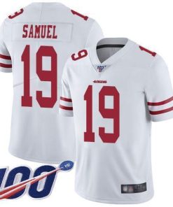 Nike 49ers #19 Deebo Samuel White Stitched NFL 100th Season Vapor Limited Jersey