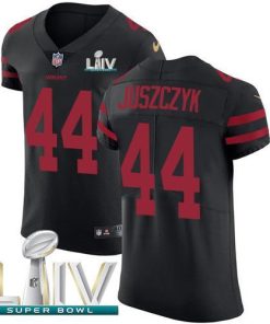 Nike 49ers #44 Kyle Juszczyk Black Super Bowl LIV 2020 Alternate Stitched NFL Vapor Untouchable Elite Jersey