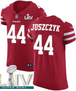 Nike 49ers #44 Kyle Juszczyk Red Super Bowl LIV 2020 Team Color Stitched NFL Vapor Untouchable Elite Jersey