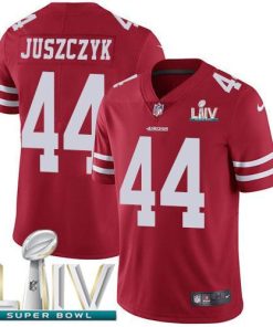 Nike 49ers #44 Kyle Juszczyk Red Super Bowl LIV 2020 Team Color Stitched NFL Vapor Untouchable Limited Jersey