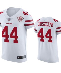 Nike 49ers #44 Kyle Juszczyk White 75th Anniversary Stitched NFL Vapor Untouchable Elite Jersey