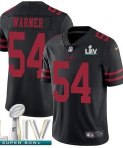 Nike 49ers #54 Fred Warner Black Super Bowl LIV 2020 Alternate Stitched NFL Vapor Untouchable Limited Jersey