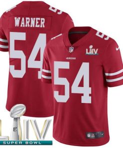Nike 49ers #54 Fred Warner Red Super Bowl LIV 2020 Team Color Stitched NFL Vapor Untouchable Limited Jersey