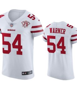 Nike 49ers #54 Fred Warner White 75th Anniversary Stitched NFL Vapor Untouchable Elite Jersey
